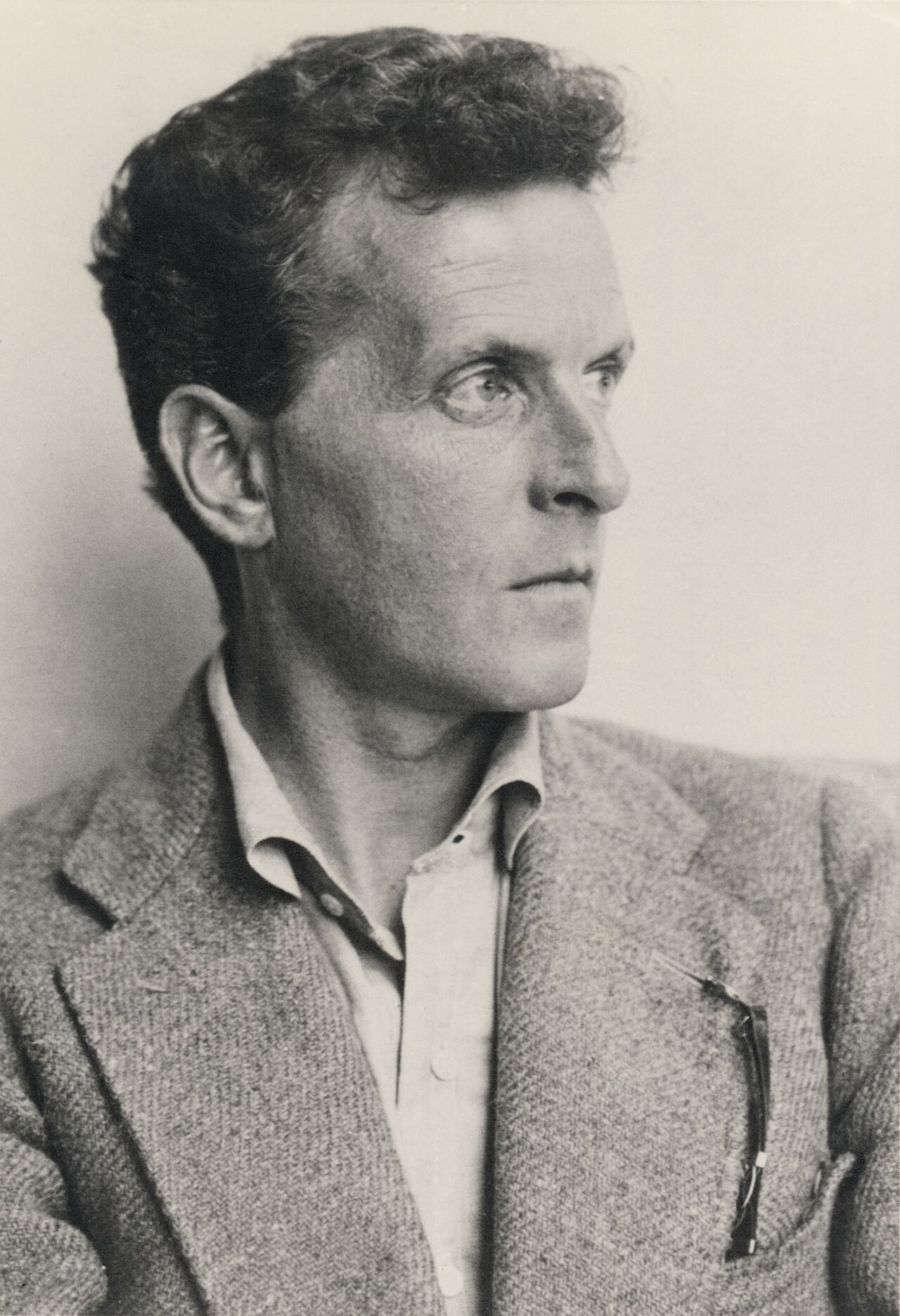 Porträt Ludwig Wittgenstein im Halbprofil, 1930
